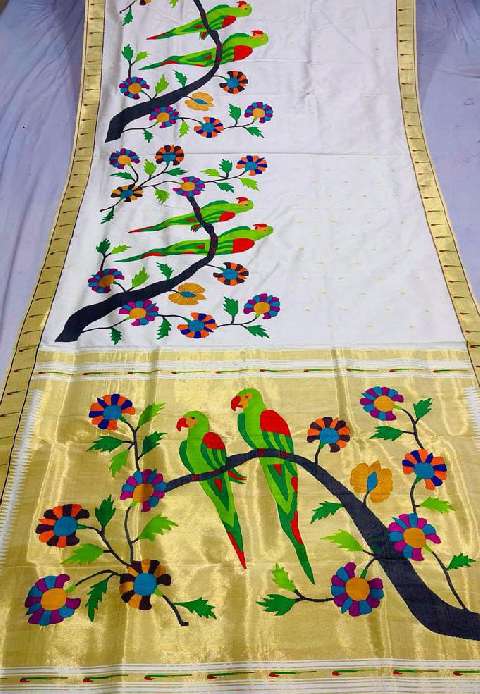 Original haif brocade paithani